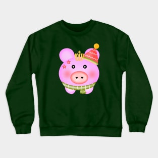 Cute christmas pig Crewneck Sweatshirt